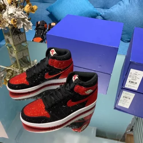 Air Jordan 1 Diamond DIY Red Black