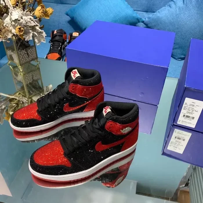 Air Jordan 1 Diamond DIY Red Black