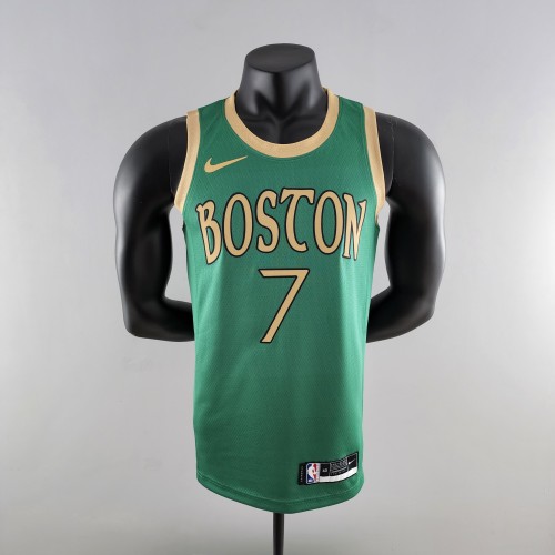 Jaylen Brown Boston Celtics Platinum City Edition Green Swingman Jersey 2020
