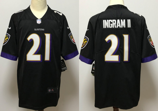 Baltimore Ravens Jersey Black NO.21 INGRAM II