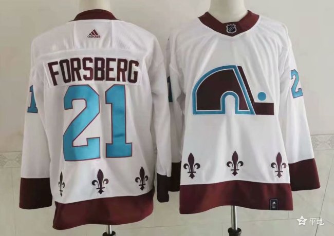 Colorado Avalanche Jersey Reverse Retro White 20/21 NO.21 FORSBERG