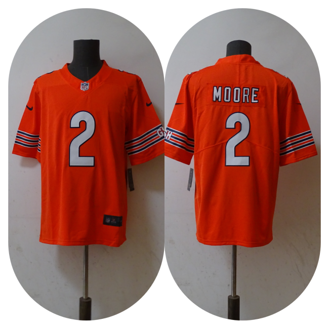 Chicago Bears Jersey Orange NO.2 MOORE
