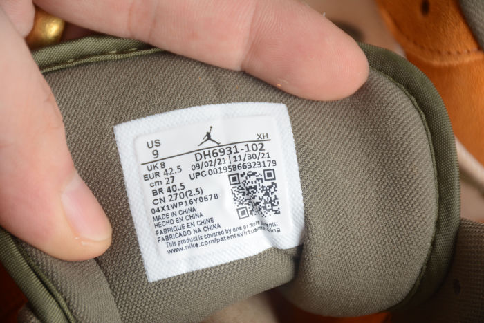 Air Jordan 1 Low SE White/Light Curry-Medium Olive DH6931-102