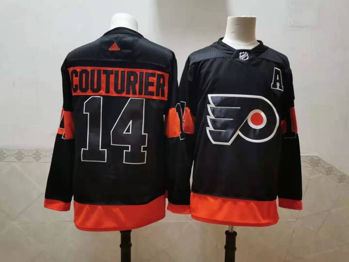 Philadelphia Flyers Home Alternate Player Jersey Black NO.14 COUTURIER