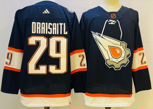 Edmonton Oilers Jersey Retro Blue White Orange 22/23 NO.29 DRAISAITL