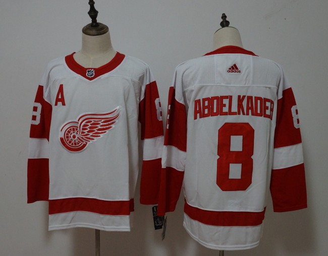 Detroit Red Wings Road Jersey White 2024 NO.8 ABDERKADER
