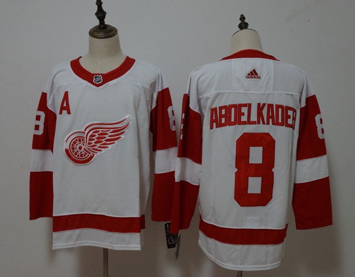 Detroit Red Wings Road Jersey White 2024 NO.8 ABDERKADER
