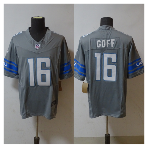 Detroit Lions Jersey Grey NO.16 GOFF