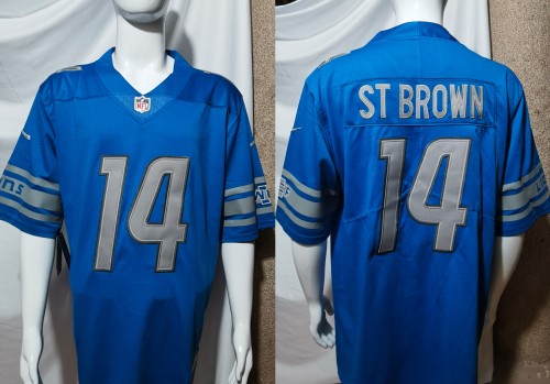 Detroit Lions Jersey Blue NO.14 ST BROWN