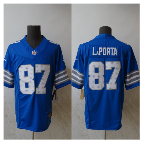 Detroit Lions  Jersey Blue Youth NO.87 LAPORTA
