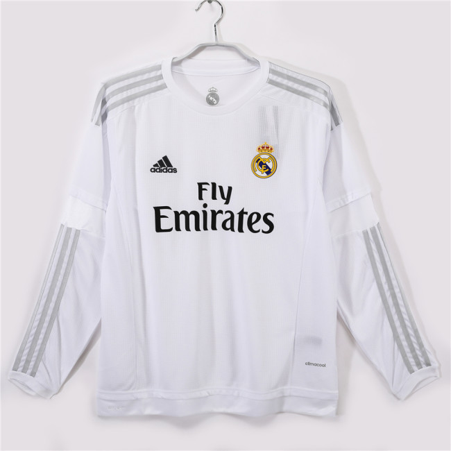 Real Madrid Home Retro Long Sleeve Jersey 2015/16