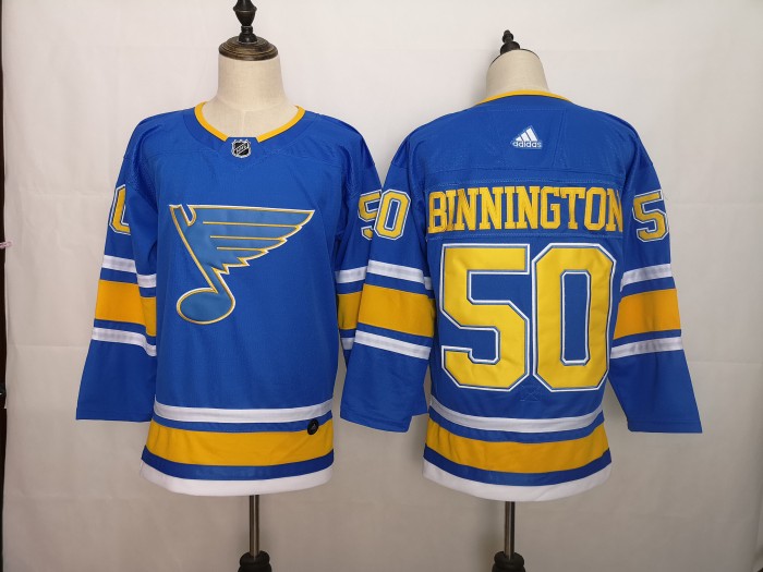 St. Louis Blues 2022 Winter Classic Player Jersey Blue NO.50 BINNINGTON