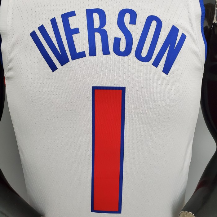 Allen Iverson Detroit Pistons 75th Anniversary Swingman Jersey White