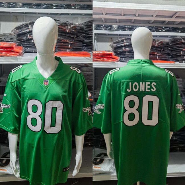 Philadelphia Eagles Retro Edition Grass Green 2023 NO.80 JONES