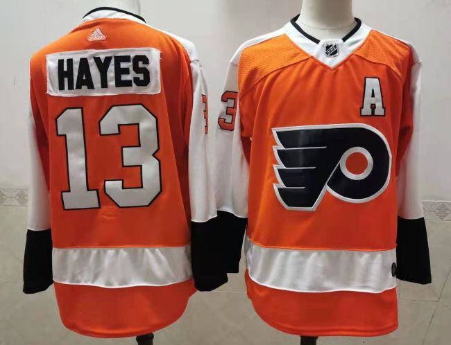 Philadelphia Flyers Home Alternate Player Jersey Orange NO.13 HAYES