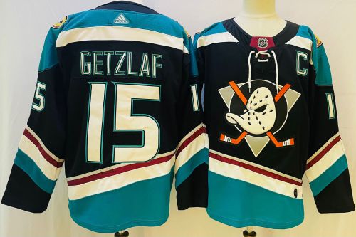 Anaheim Ducks 25th Anniversary Alternate Jersey White Red Lines NO.15 GETZLAF
