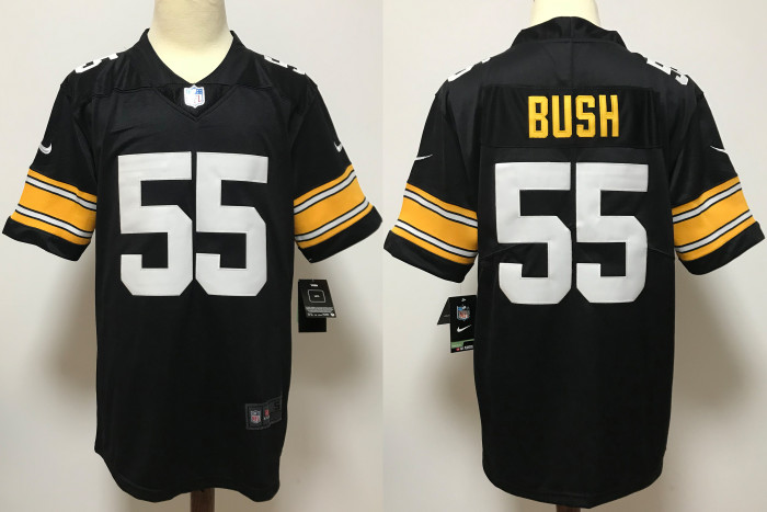 Pittsburgh Steelers Jersey Black NO.55 BUSH