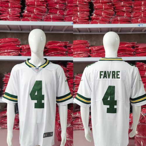 Green Bay Packers Jersey Replica White 1996 NO.4 FAVRE