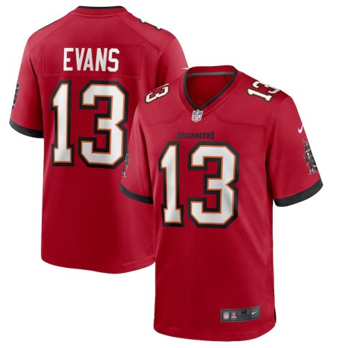 Tampa Bay Buccaneers Alternate Game Jersey Red NO.13 EVANS