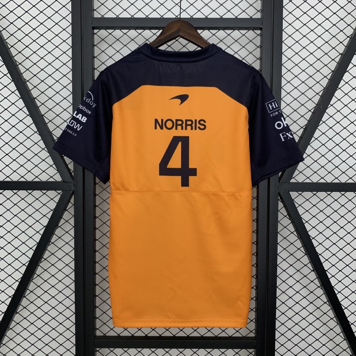 2025 McLaren Polo Shirt Orange NO.4 NORRIS
