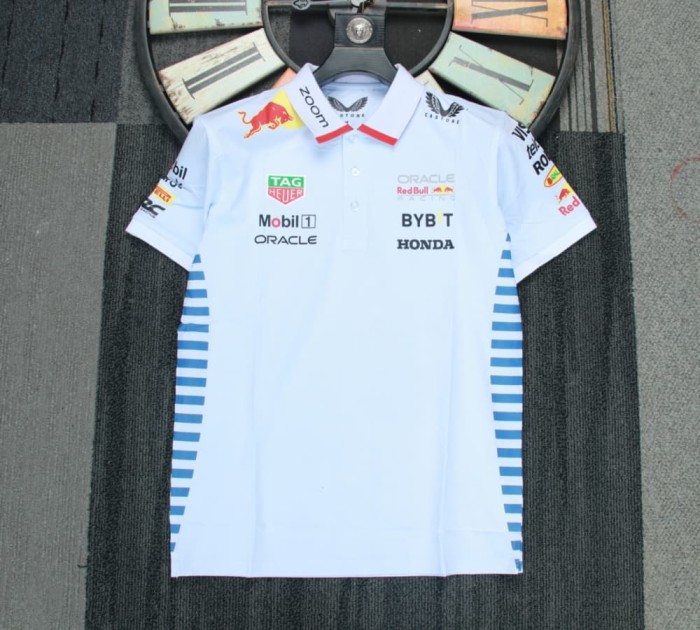 2024 Red Bull Racing Polo Shirt White NO Number