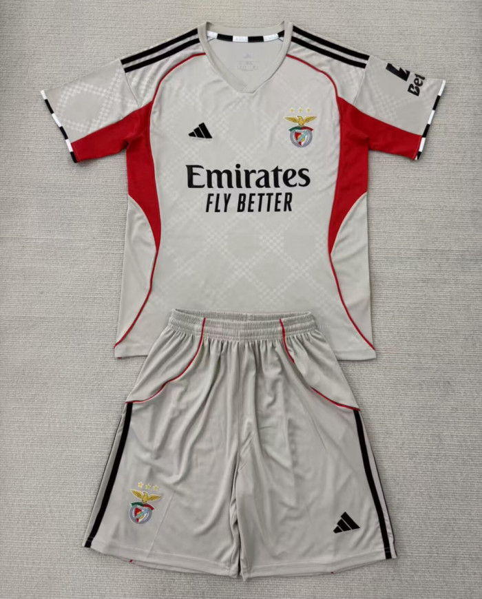 Benfica Beige Away Kids Suit 25/26
