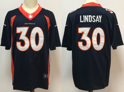 Denver Broncos Jersey Black 2024 NO.30 LINDSAY