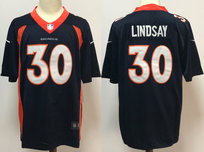 Denver Broncos Jersey Black 2024 NO.30 LINDSAY
