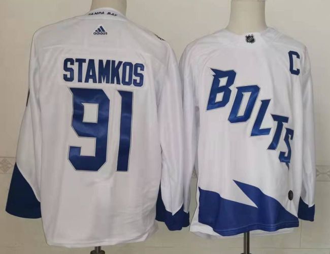 Tampa Bay Lightning 2022 Stadium Series Jersey White NO.91 STAMKOS