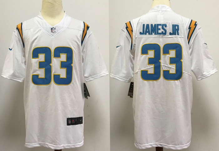 Los Angeles Chargers Alternate Jersey White NO.33 JAMES JR
