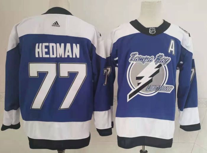 Tampa Bay Lightning Jersey Special Edition Blue 20/21 NO.77 HEDMAN