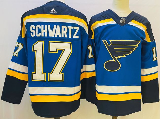 St. Louis Blues Home Breakaway Player Jersey Blue NO.17 SCHWARTZ