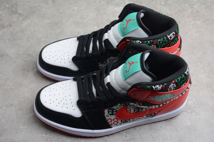 Air Jordan 1 Mid Ugly Christmas Sweater