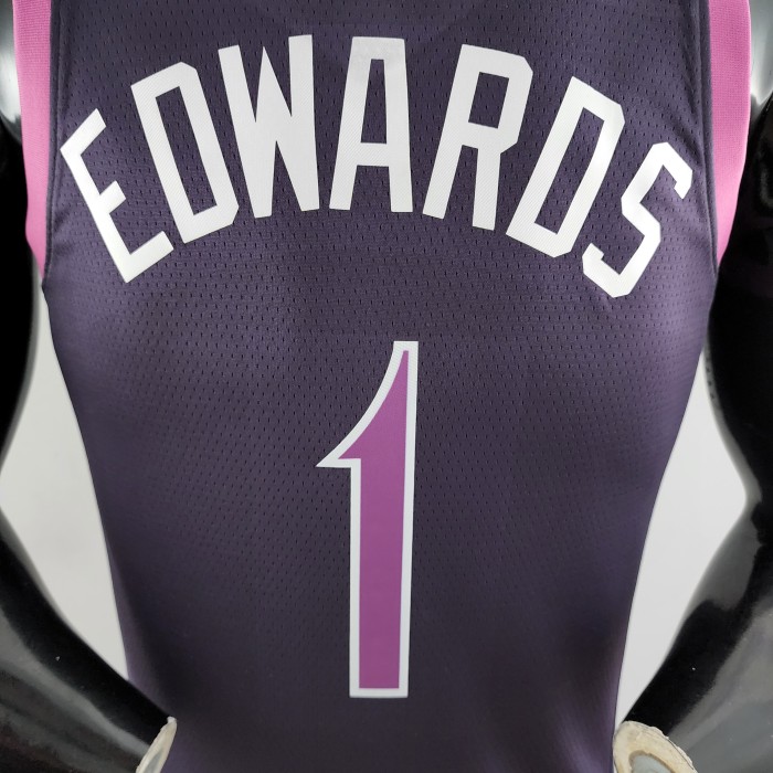 Anthony Edwards Minnesota Timberwolves Swingman Jersey Black and Purple