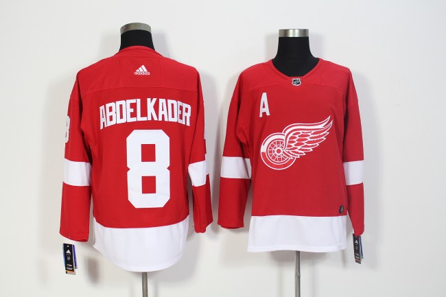 Detroit Red Wings Home Jersey Red 2024 NO.8 ABDERKADER