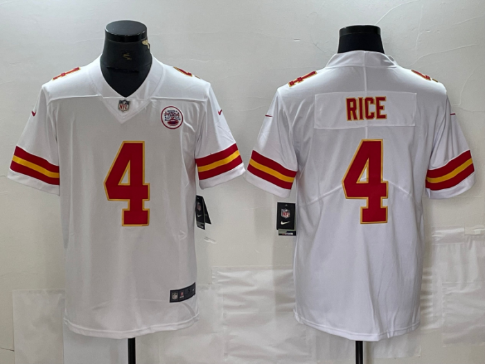 Kansas City Chiefs Jersey White NO.4 RICE
