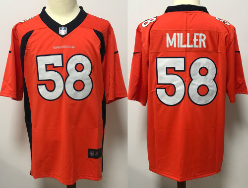 Denver Broncos Jersey Orange 2024 NO.58 MILLER