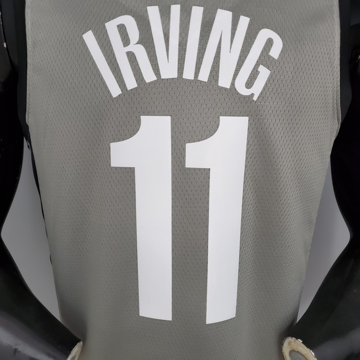 Kyrie Irving Brooklyn Nets Flying Man Swingman Jersey Gray
