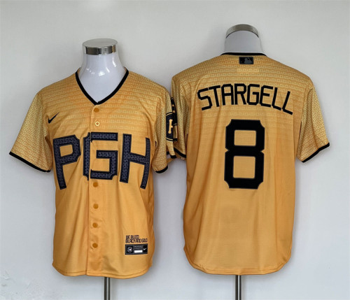 Pittsburgh Pirates Jersey Yellow City Version NO.8 STARGELL