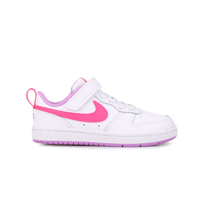 Air Force low-top children's leather sneakers Velcro Bright Pink Purple