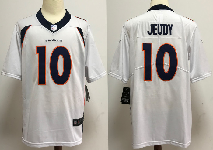 Denver Broncos Jersey White 2024 NO.10 JEUDY