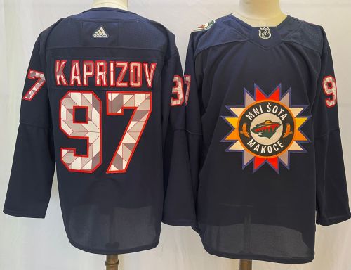 Minnesota Wild Retro Jersey Black NO.97 KAPRIZOV