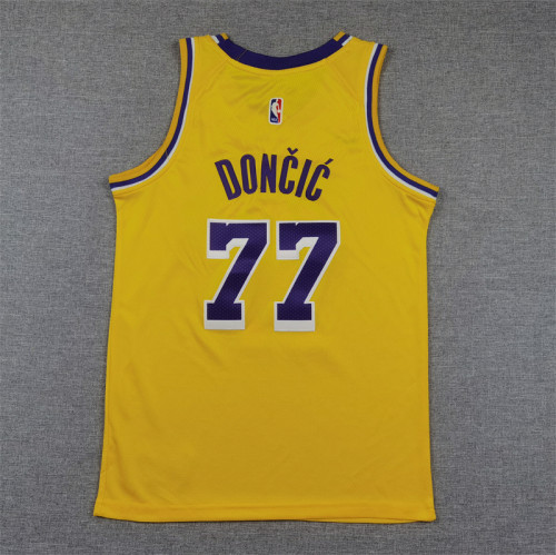 Los Angeles Lakers Kids Jersey Yellow Icon Edition 22/23 NO.77 Dončić