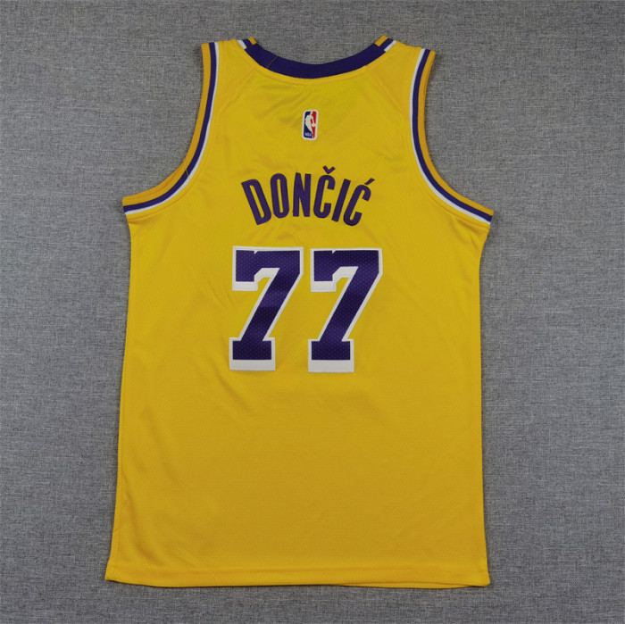 Los Angeles Lakers Kids Jersey Yellow Icon Edition 22/23 NO.77 Dončić