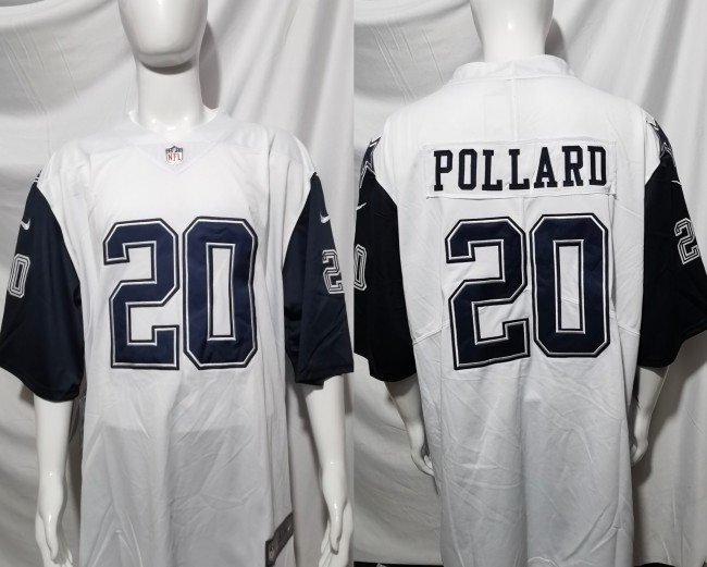 Dallas Cowboys Jersey White NO.20 POLLARD