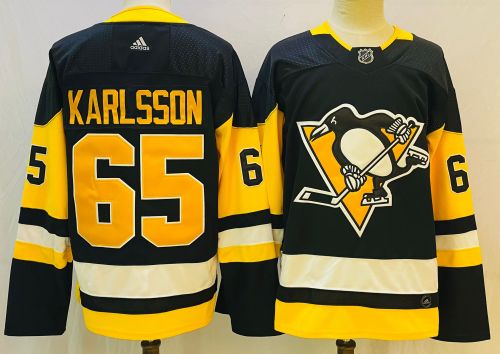 Pittsburgh Penguins Home Jersey Black NO.65 KARLSSON