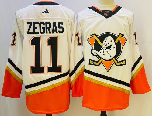 Anaheim Ducks 21/22 Home Jersey White NO.11 ZEGRAS