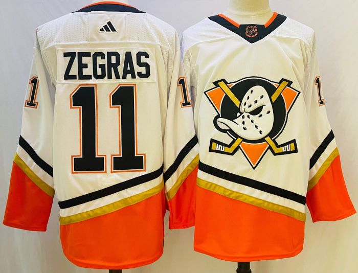 Anaheim Ducks 21/22 Home Jersey White NO.11 ZEGRAS