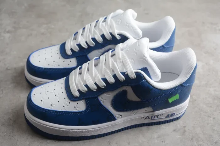 Lv X Air Force 1 Low White Dark Blue MS 0232