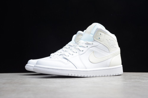 Air Jordan Wmns Air Jordan 1 Mid 'White Ivory' BQ6472-112